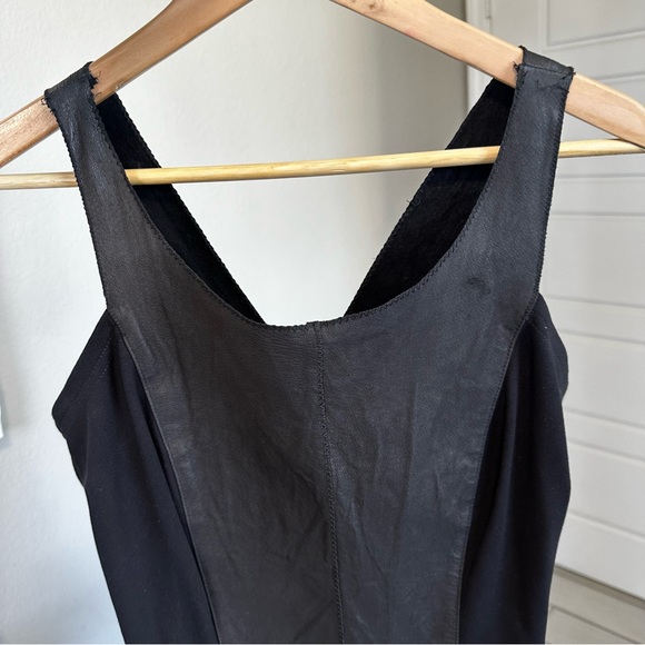 Illia Anthropologie Black Leather Dress - Picture 7 of 15